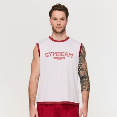 Tielko Varsity White - GymBeam, veľkosť M