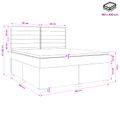 vidaXL Posteľ boxspring s matracom Čierna 180 x 200 cm Látka