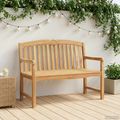 vidaXL Ručne vyrezávaná ružová lavička 114 x 60 x 95 cm Prírodná