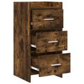 vidaXL Servírovacia skriňa Dymový dub 40 x 36 x 80 cm Kompozitné drevo