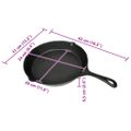 vidaXL Okrúhla liatinová grilovacia panvica, 30 cm