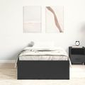 vidaXL Posteľný rám čierny 75x190 cm malé jednolôžko