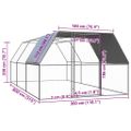 vidaXL Klietka pre sliepky 3x8x2 m pozinkovaná oceľ