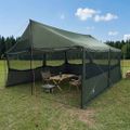 vidaXL Rodinný stan Armádna zelená 600 x 400 x 268 cm Polyester a oceľ