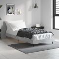 vidaXL Posteľný rám betónový sivý 75x190 cm kompozitné drevo