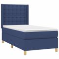 vidaXL Boxspring posteľ s matracom modrá 100x200 cm látka