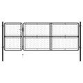 vidaXL Záhradná brána z ocele 350x125 cm antracitová