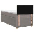 vidaXL Posteľ boxspring s matracom Sivohnedá 80 x 200 cm Látka