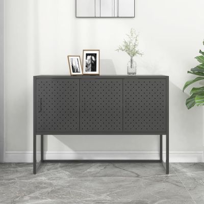 vidaXL Komoda antracitová 105x35x75 cm oceľ