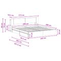 vidaXL Rám postele so skladom so zásuvkou Betónovo sivá 200 x 200 cm