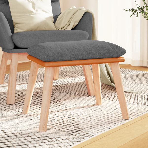 vidaXL Podnožka bledosivá 45x29,5x35 cm látka a umelá koža