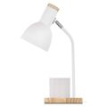 Stolná lampa EMOS Z7640W POPPY s žiarovkou E27, biela