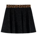 vidaXL Detská sukňa s leopardím pásom čierna 128