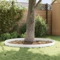 vidaXL Obrubník trávnika 20 ks 103 x 15 cm Oceľ Biela