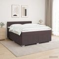 vidaXL Posteľ boxspring s matracom Tmavohnedá 140 x 190 cm Látka