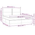 vidaXL Boxspring posteľ s matracom krémová 200x200 cm látka