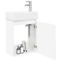 vidaXL Kúpeľňová skrinka s batériou Biela s vysokým leskom