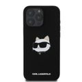 Puzdro Karl Lagerfeld pre iPhone 16 Pro Max 6,9" KLHMP16XSCHPPLK čierne tvrdé puzdro Silikónová potlač Choupette Head Print MagSafe