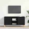 vidaXL TV skrinka 102 x 35 x 50 cm Čierny dub Kompozitné drevo