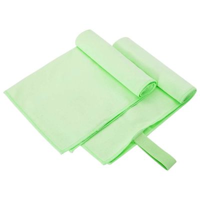 vidaXL Športové uteráky 2 pcs Zelená 50 x 30 cm Polyester a polyamid