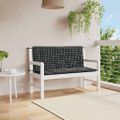 vidaXL Podložky na záhradnú lavičku2 ks čierne kocky 120x50x7 cm látka