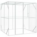 vidaXL Klietka pre vtákov Antracit 209 x 202 x 214 cm Pozinkovaná oceľ