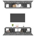 vidaXL TV skrinky 4 ks sivý dub sonoma 80x30x30 cm spracované drevo