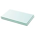 vidaXL Poličky 2 ks panel z priehľadného skla 30x12 cm
