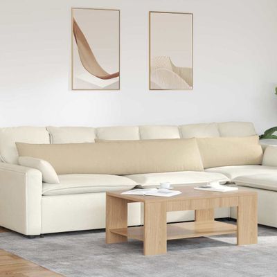 vidaXL Vankúše na pohovku 2 pcs Krémová 200 x 40 cm látka