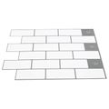 vidaXL Subway dlažba 10 ks Biela šedá 30 x 30 cm Polyuretán a PET