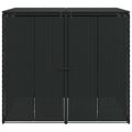 vidaXL Kôš na odpadky 2 ks Čierna 130 x 80 x 115 cm Polyetylén