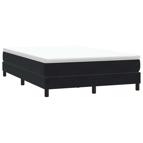 vidaXL Posteľný rám boxspring bez matracom čierny 140x210 cm zamat