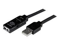 10 meter USB 2.0 Repeater / Extender kábel USB A (samec) na USB A (samica) 10 m čierny - 3 ft (USB2AAEXT10M) - Predlžovacia šnúra USB - USB (samica) do USB (samec) - USB 2.0 - 10 m - aktívny - čierna - pre P/N: LTUB1MBK, SVA5H2NEUA, UUSBOTG