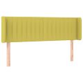 vidaXL Čelo postele s LED zelené 147x16x78/88 cm látka