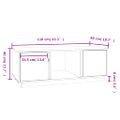 vidaXL Konferenčný stolík sivý 110x50x40 cm borovicový masív