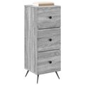 vidaXL Zásuvkový kabinet Sivá sonoma 33 x 34,5 x 90 cm