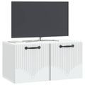 vidaXL Nástenná TV skrinka Biela 59,5 x 31 x 30 cm Kompozitné drevo
