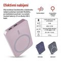 Powerbanka EMOS WI 522 /B0555S/, 5 000 mAh, 20 W+Wireless, lososová