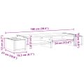 vidaXL Stojan na monitor s policou hnedý dub 100x27x15 cm komp. drevo
