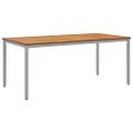 vidaXL Vonkajší stôl Prírodná a šedá 180 x 90 x 75 cm