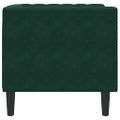VidaXL Chesterfield Pohovka Tmavozelená zamatová