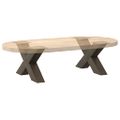 vidaXL Nohy konferenčného stolíka v tvare X, 2 ks, prírodná oceľ, 50 x (30-31) cm, oceľ