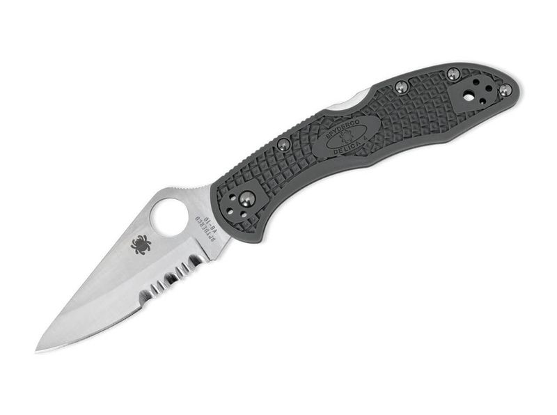 Spyderco C11PSFG Delica 4 vreckový nôž 7,5cm, Satin, zelená, FRN