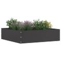 vidaXL Obrubník trávnika 6 ks 50 x 50 x 13 cm Oceľ Čierna