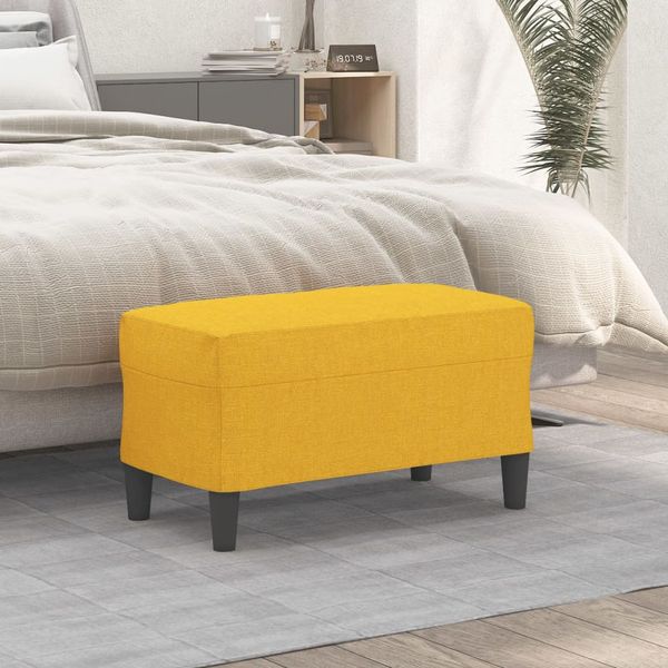 vidaXL Lavička bledožltá 70x35x41 cm látka
