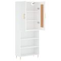 vidaXL Vysoká skrinka biela 69,5x34x180 cm spracované drevo