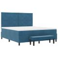 vidaXL Posteľ s pružinovým rámom Tmavo modrá 200 x 180 cm Zamat