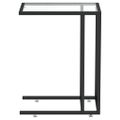 vidaXL Počítačový stolík priehľadný 50x35x65 cm tvrdené sklo