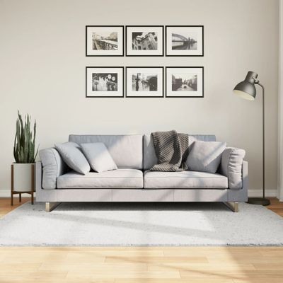 vidaXL Koberec OVIEDO, krátky vlas, sivý 140x200 cm