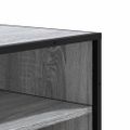 vidaXL Skrinka na topánky sivá sonoma 75x38x97,5cm kompozit. drevo+kov